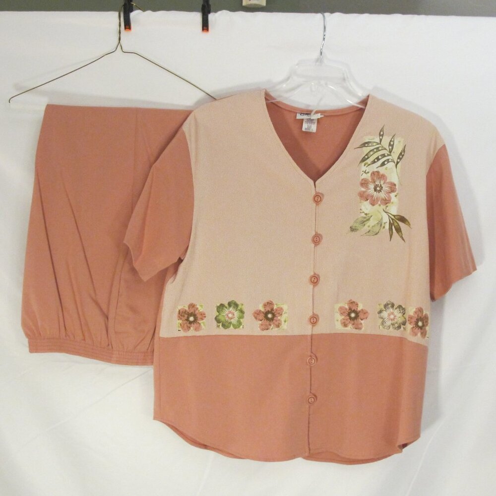 Grace Petites dusty rose coordinated 2-piece set 16/L
